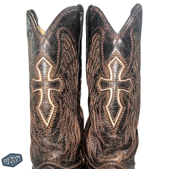 Corral Women’s Brown Cross & Wings Vintage Western/Cowboy Boots - Picture 11 of 16